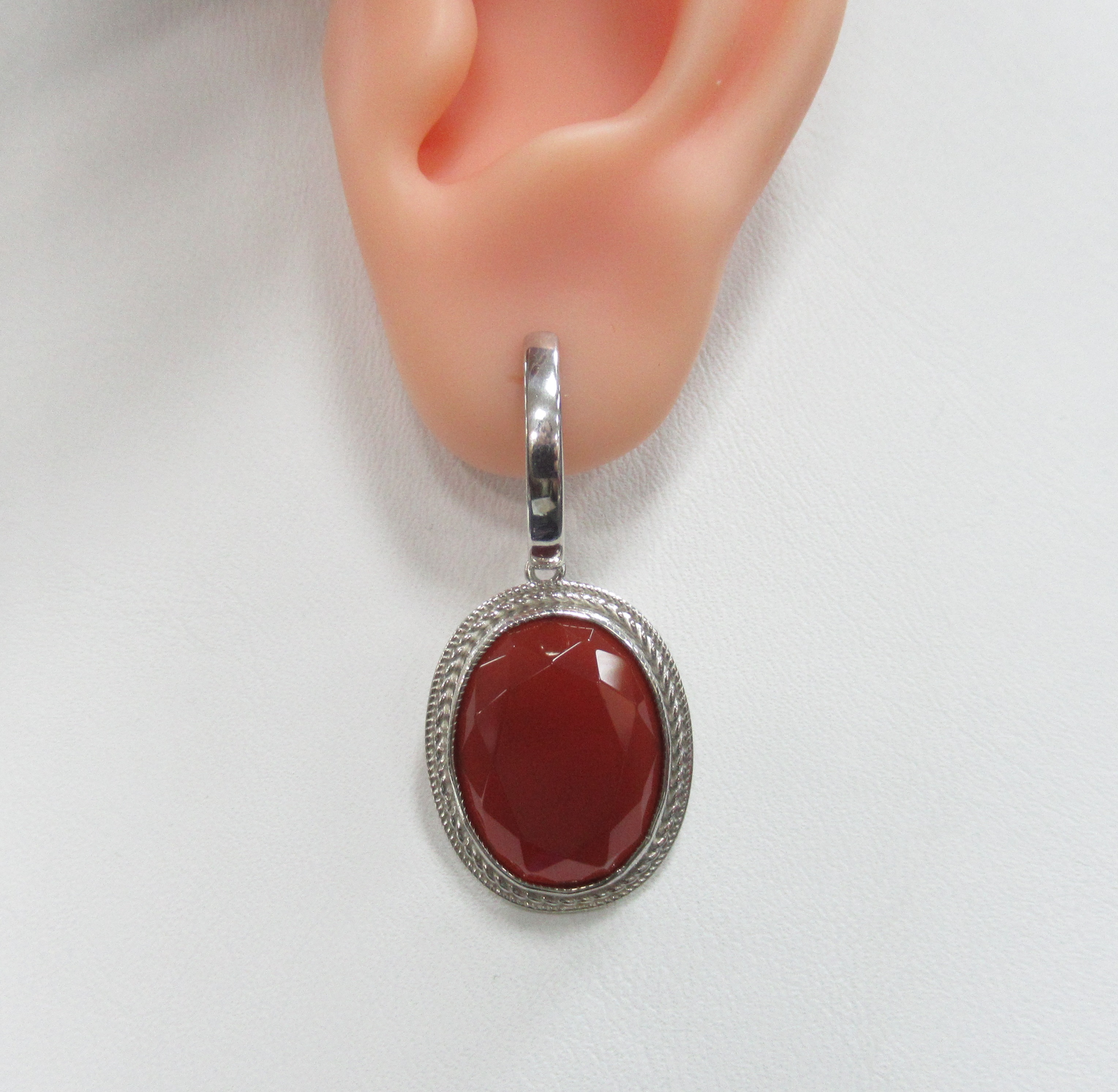 Серебряные серьги с агатами